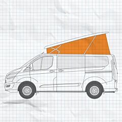 Aufstelldach-Isolierung mit magnetischer Befestigung für Ford Nugget (2014-2020)
