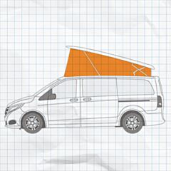 Aufstelldach-Isolierung mit magnetischer Befestigung für Mercedes Marco Polo 2014-heute (W447)