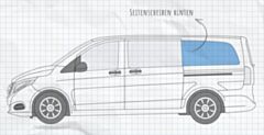 MULTIBOARD Klett-Fenstertaschensystem Mercedes V-Klasse