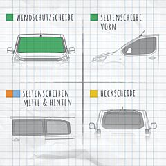 Magnet-Thermomatte Fiat Doblo 2, Opel Combo 4 Windschutzscheibe ohne Innenrückspiegel