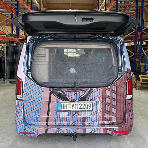 Magnet-Moskitonetz Mercedes V-Klasse, Vito (W447) Heckscheibe separat öffnend