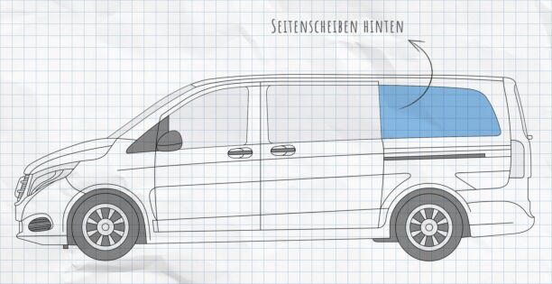 MULTIBOARD Klett-Fenstertaschensystem Mercedes V-Klasse