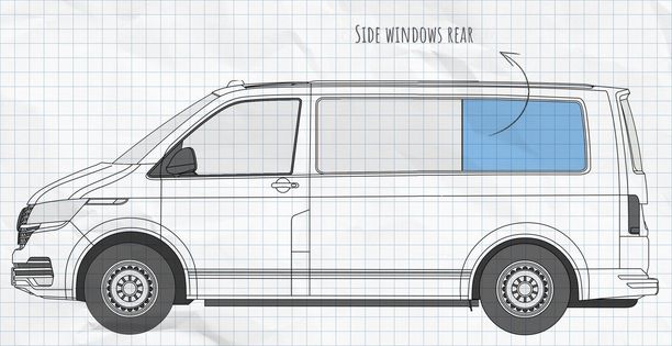 MULTIBOARD hook-and-loop window pocket system VW T61 (2019-today)