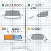 Magnet-Thermomatte VW T1 Seitenscheibe Mitte Ausstellfenster mit Scharnier rechts