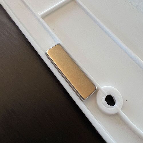 Magnet (Neodym, N35) für Maxxfan Dachlüfter, vernickelt, 40 x 7 x 3 mm