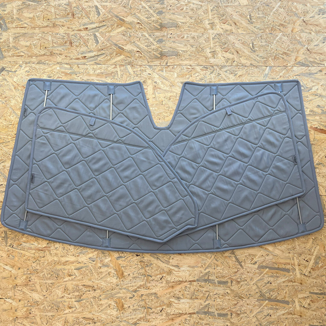 Lagerware: Magnet-Thermomatten VW T6.1 Cockpit-Set  [Stone (Grau) / Lichtgrau]