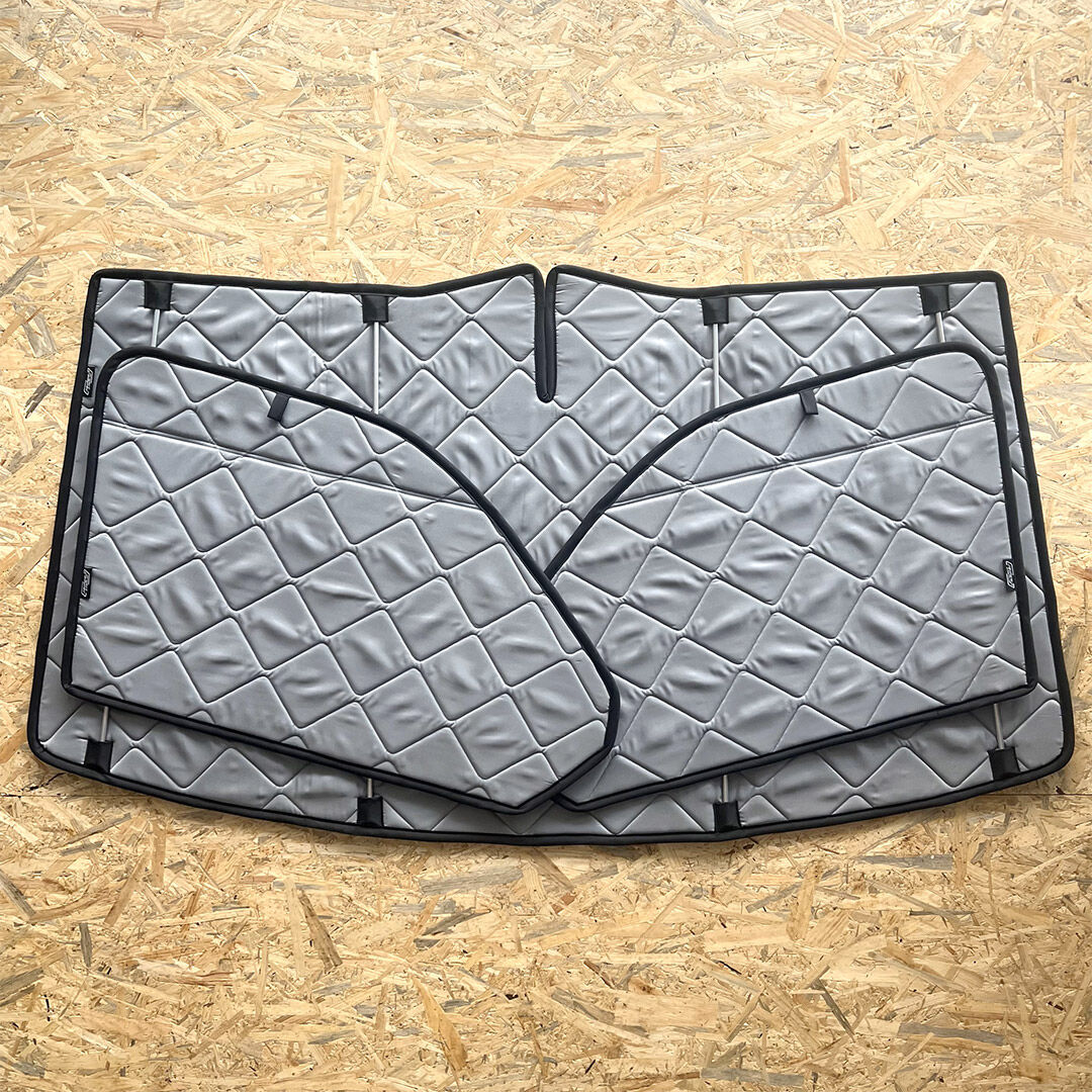 Lagerware: Magnet-Thermomatten VW T5 Cockpit-Set [Stone (Grau) / Schwarz]
