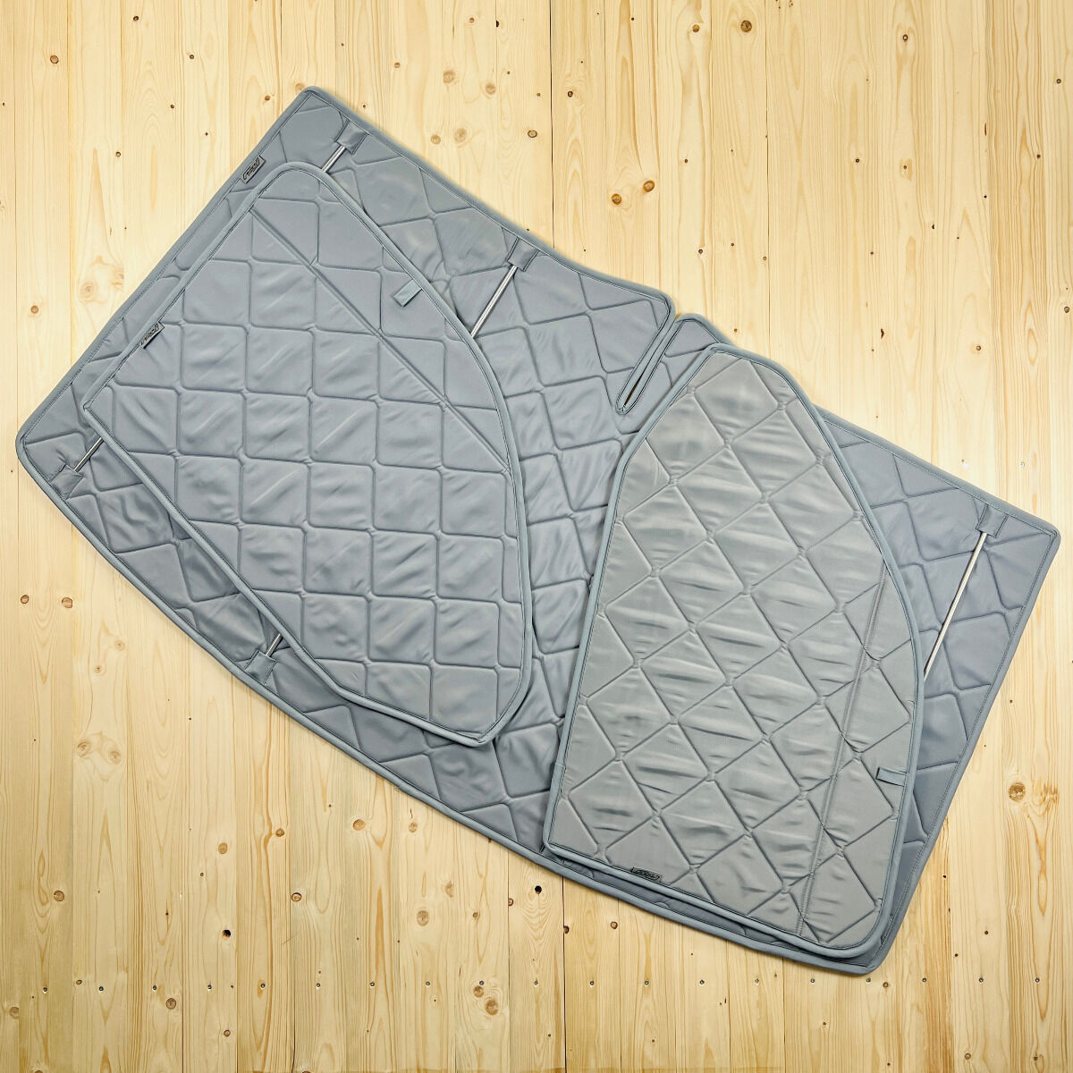 Lagerware: Magnet-Thermomatten VW T6 Cockpit-Set  [Stone (Grau) / Lichtgrau]