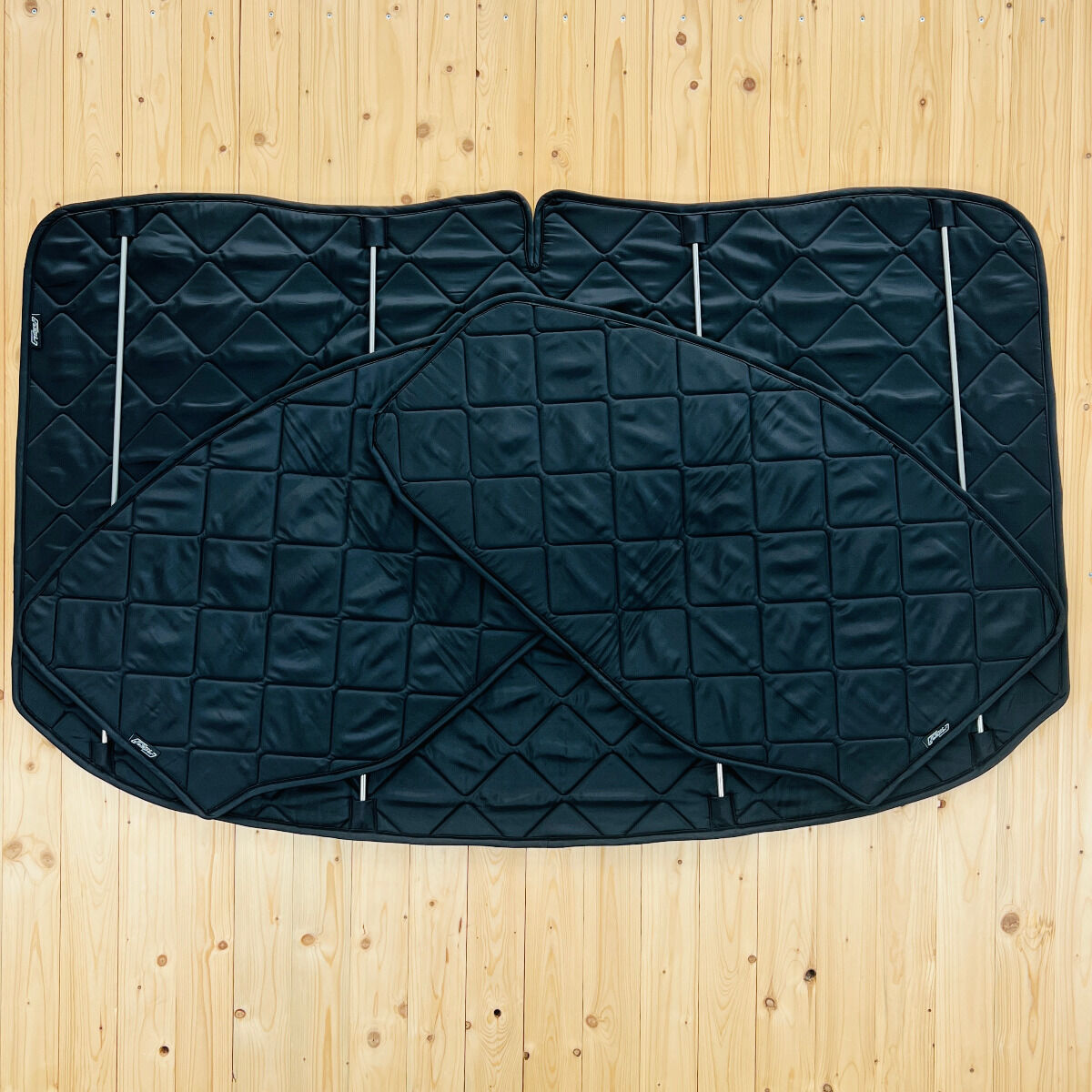Lagerware: Magnet-Thermomatte Ford Transit, Tourneo Custom 1. Generation  (2014-2023), Cockpit-Set [Black (Schwarz) / Schwarz]