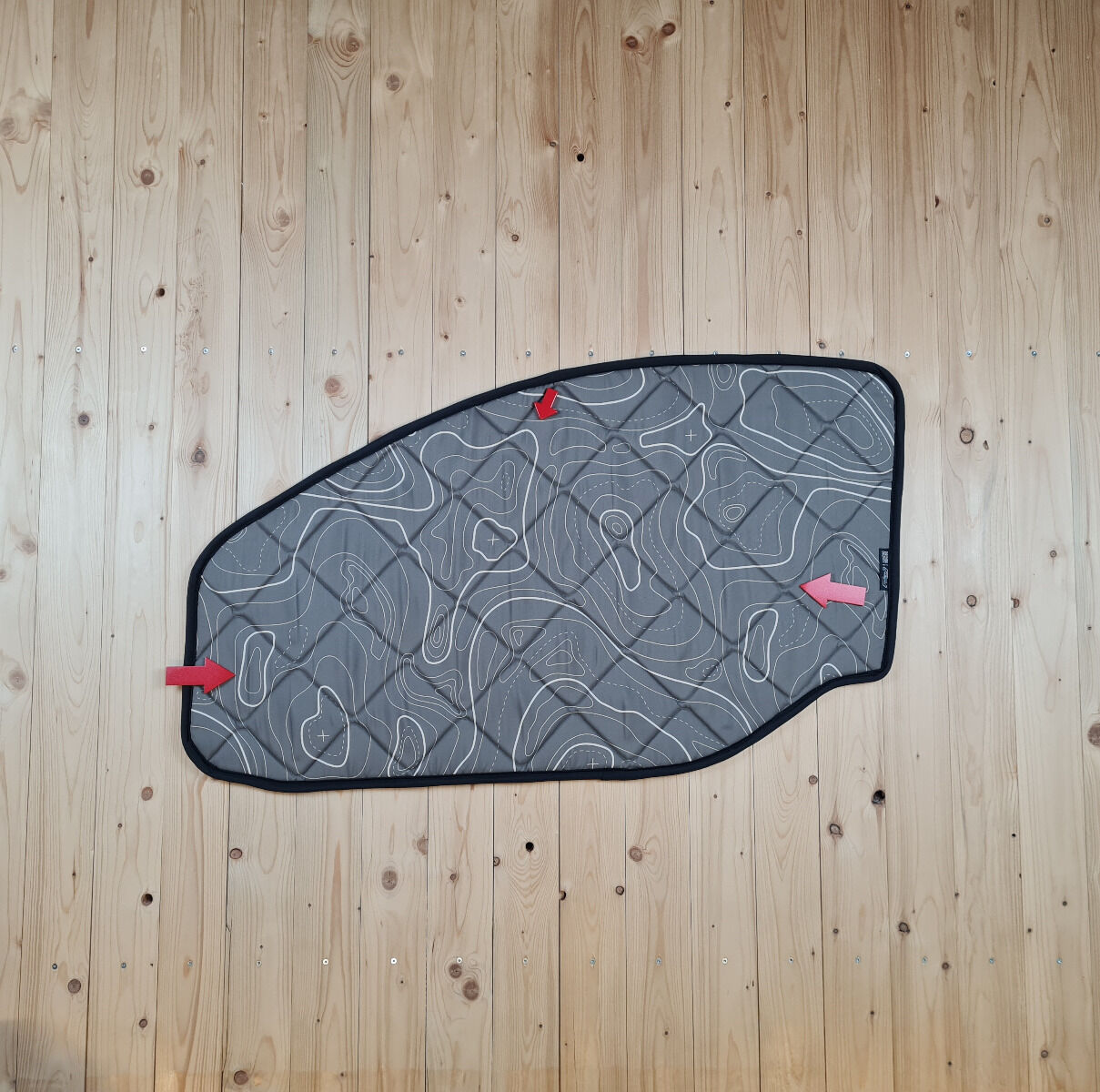 B-Ware: Magnet-Thermomatte Ford Transit und Tourneo Custom Seitenscheibe Cockpit Beifahrerseite [Drive Dressy Wild Lines Olive / Schwarz]