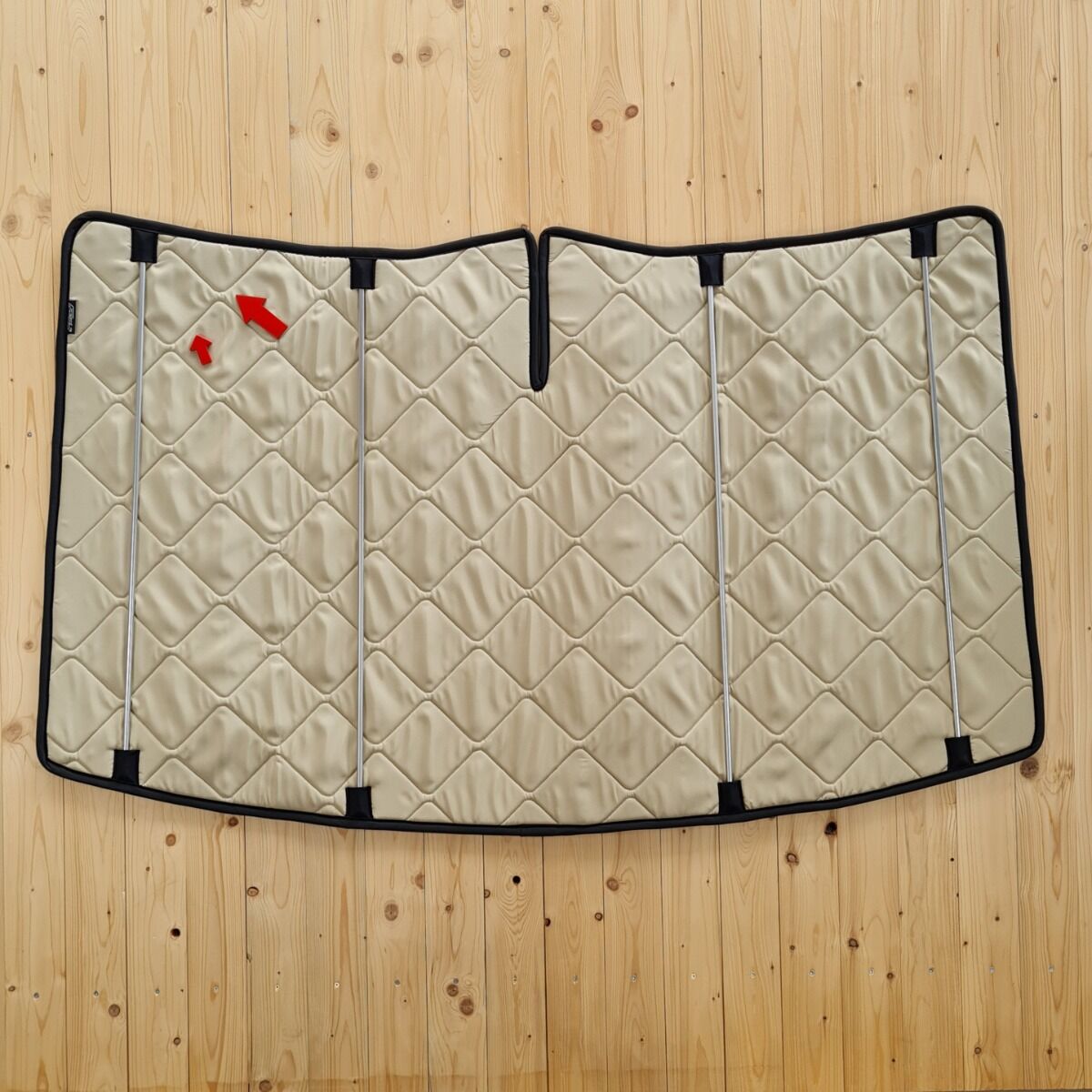 B-Ware: Magnet-Thermomatte Mercedes V-Klasse W447 (2014-heute) Windschutzscheibe Sand (beige) / Schwarz