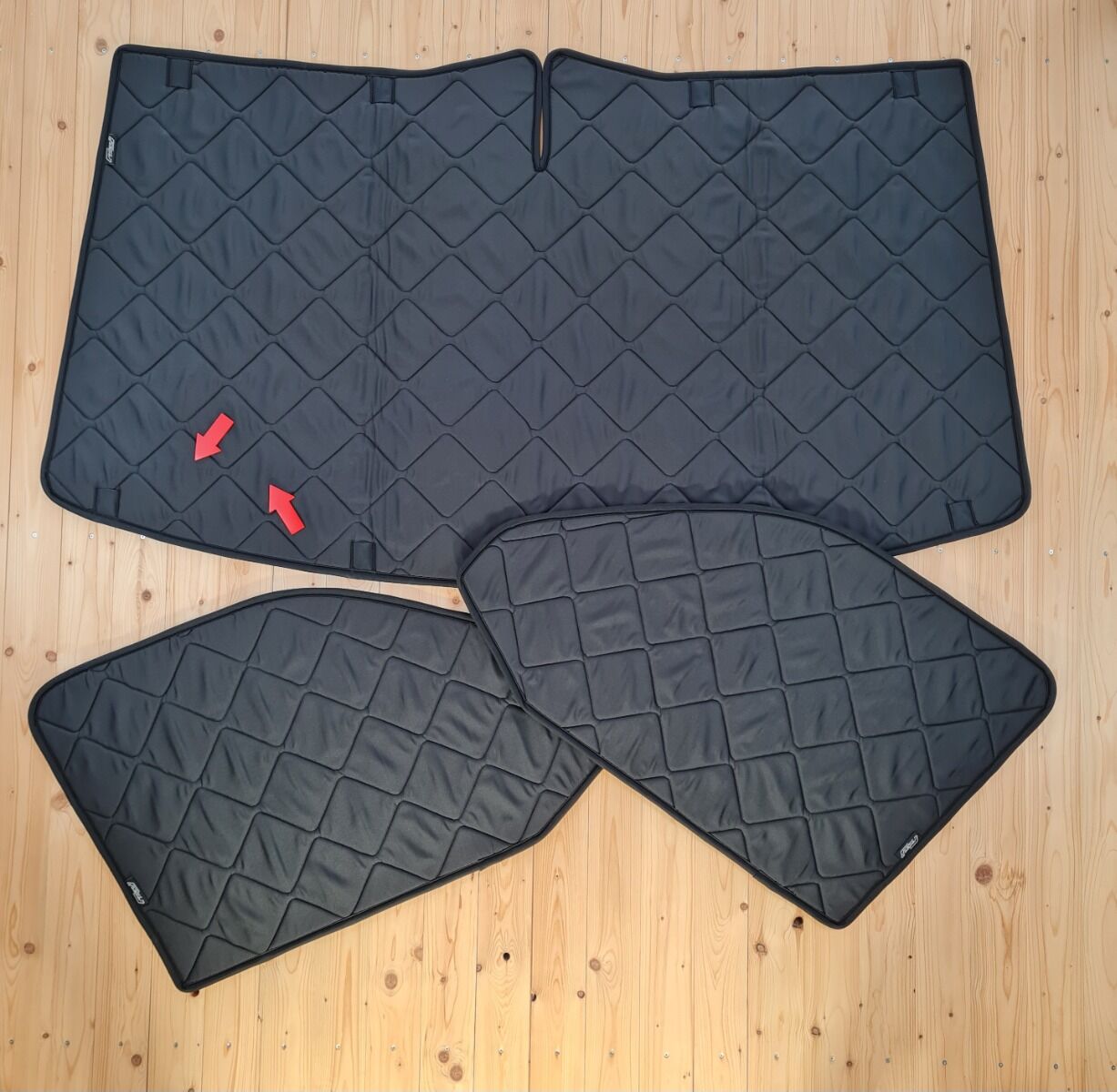 Lagerware: Magnet-Thermomatte VW T6 Cockpit-Set [Black (Schwarz) / Schwarz]
