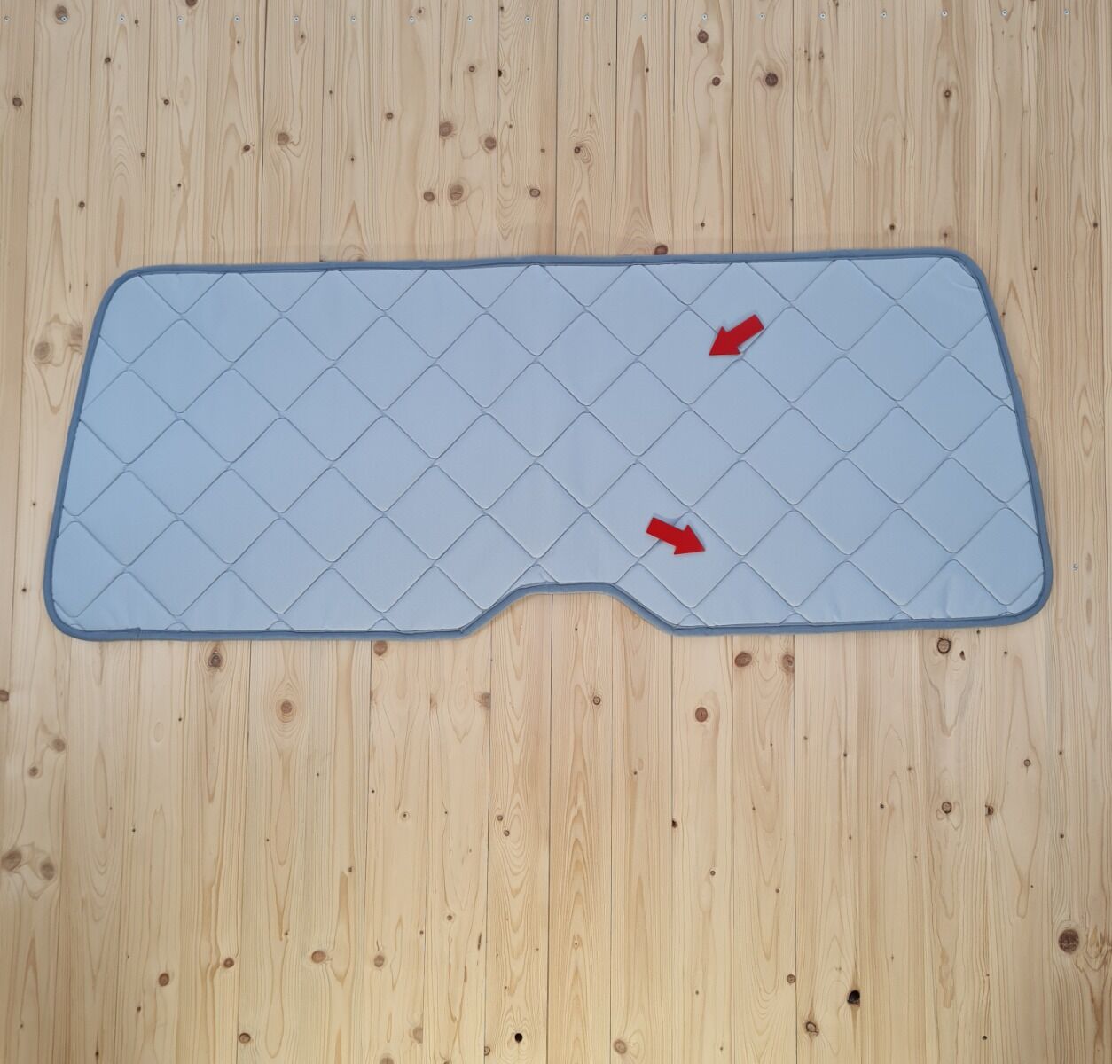 B-Ware: Magnet-Thermomatte VW T6, T61 Heckscheibe mit Scheibenwischer [Stone (Grau) / Lichtgrau]
