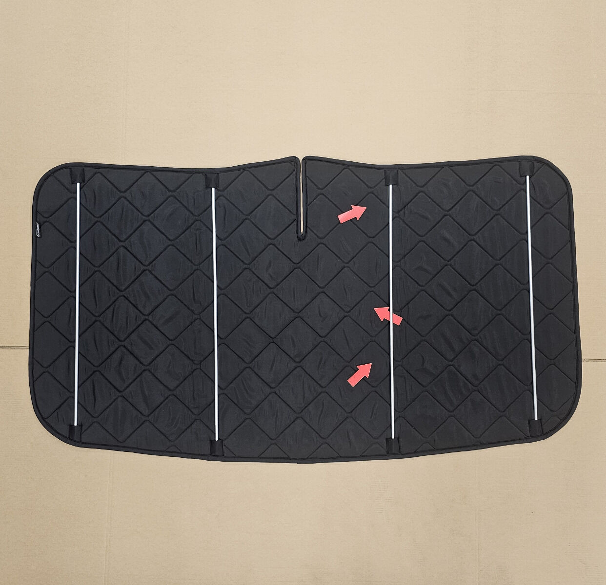 B-Ware: Magnet-Thermomatte Renault Trafic 3 (baugleich: Fiat, Nissan, Opel) Windschutzscheibe [Black (Schwarz) / Schwarz]
