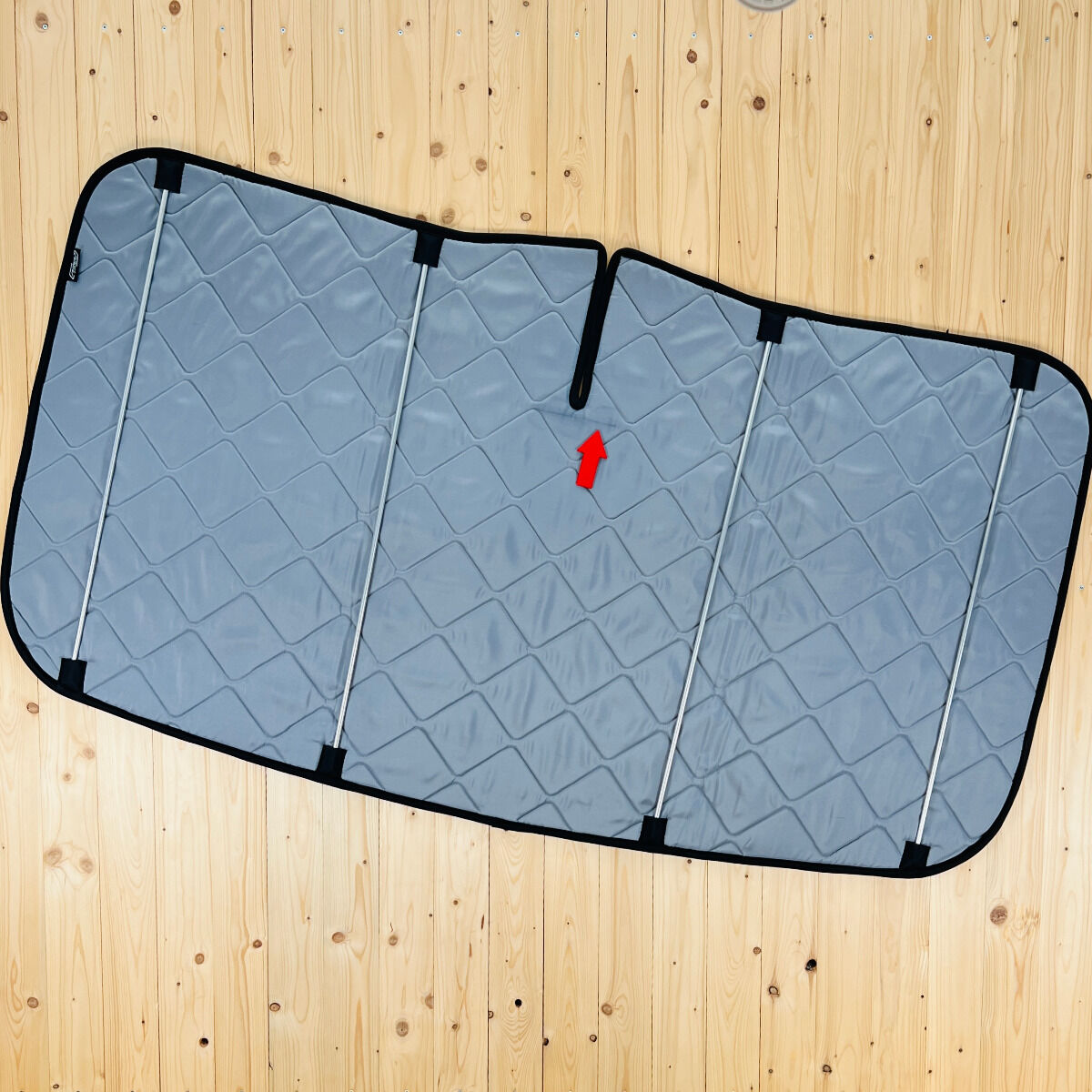B-Ware: Magnet-Thermomatte Renault Trafic 3 (baugleich: Fiat, Nissan, Opel) Windschutzscheibe [Stone (grau) / Schwarz]