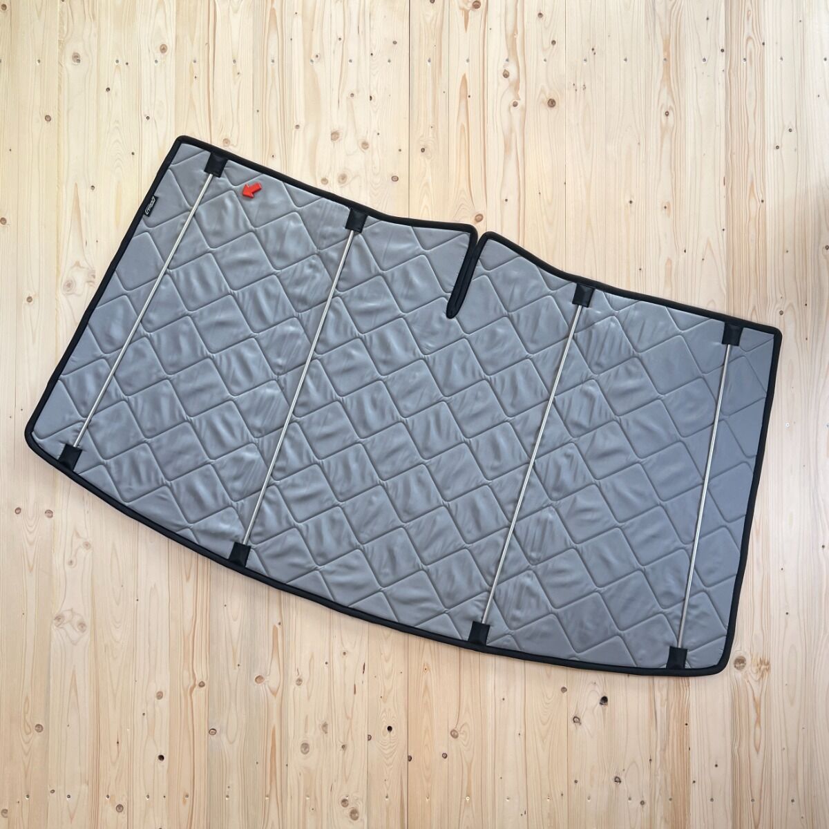 B-Ware: Magnet-Thermomatte VW T6 Windschutzscheibe mit Innenrückspiegel [Stone (grau)/Schwarz]