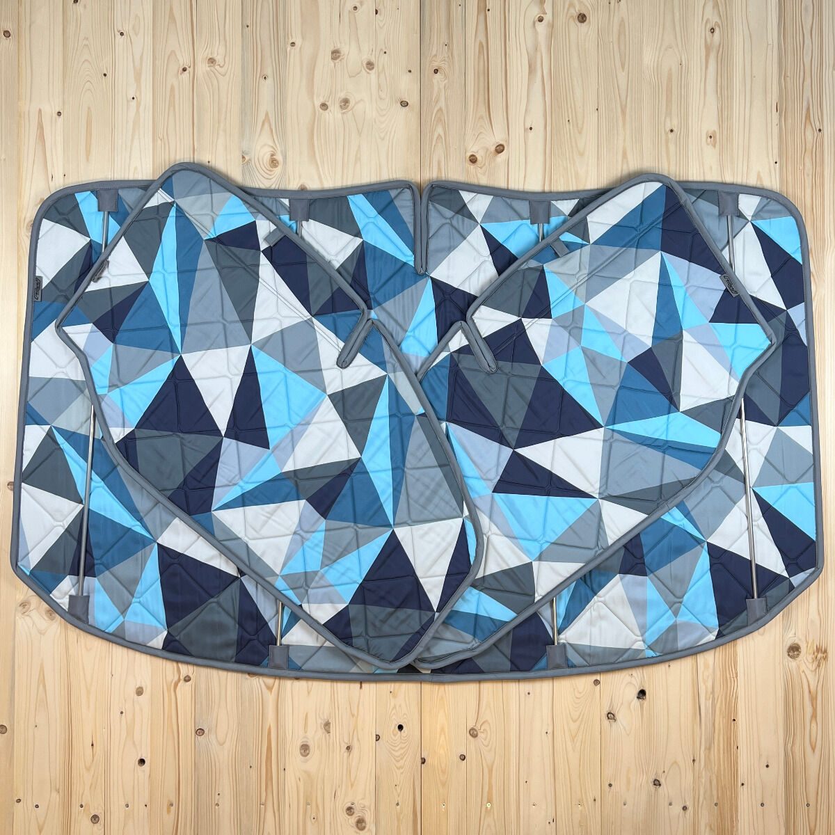 Lagerware: Magnet-Thermomatten Ford Transit und Tourneo Custom Cockpit-Set [Polygon ICE / Lichtgrau]