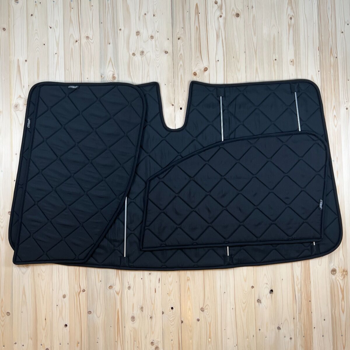 Lagerware: Magnet-Thermomatten Citroen Jumpy, Spacetourer (baugleich: Opel Zafira, Peugeot Traveller/Expert, Pössl Campster/Vanster, Toyota Proace/Verso/Crosscamp) Cockpit-Set  [Black (Schwarz) / Schwarz]