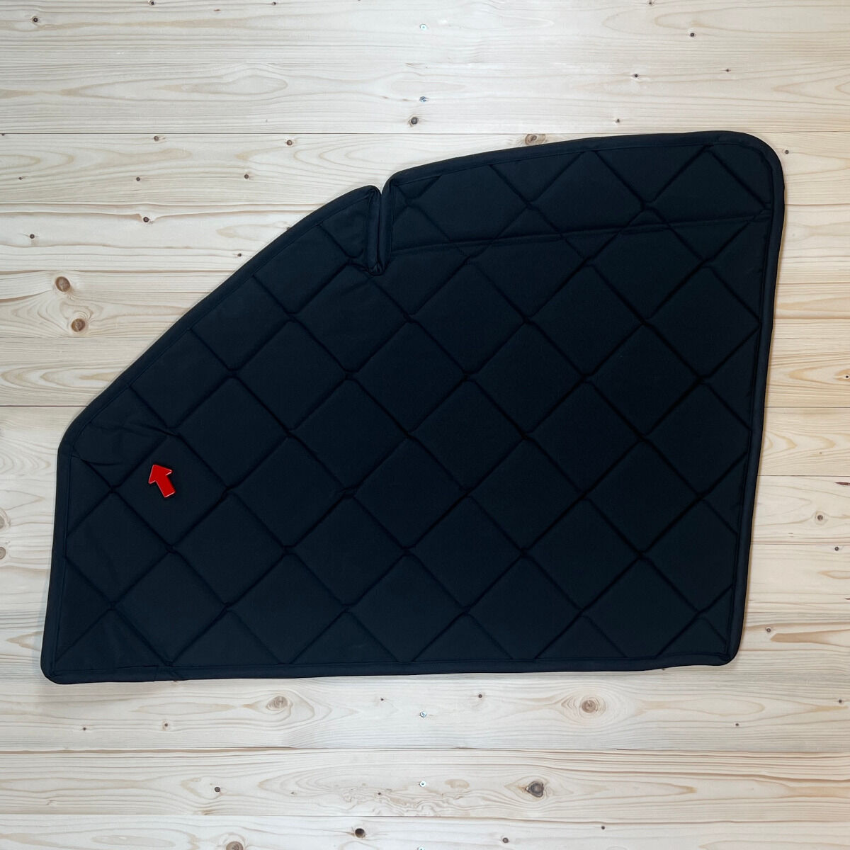 B-Ware: Magnet-Thermomatte VW Crafter 2 Seitenscheibe Cockpit Fahrerseite mit Klappnaht für Lüftungsgitter [Black (schwarz)/Schwarz]