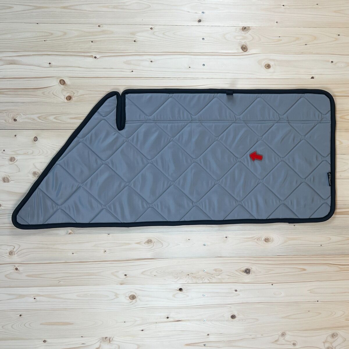 B-Ware: Magnet-Thermomatte VW T3 Seitenscheibe Cockpit Beifahrerseite mit Klappnaht für Lüftungsgitter [Stone (grau)/Schwarz]