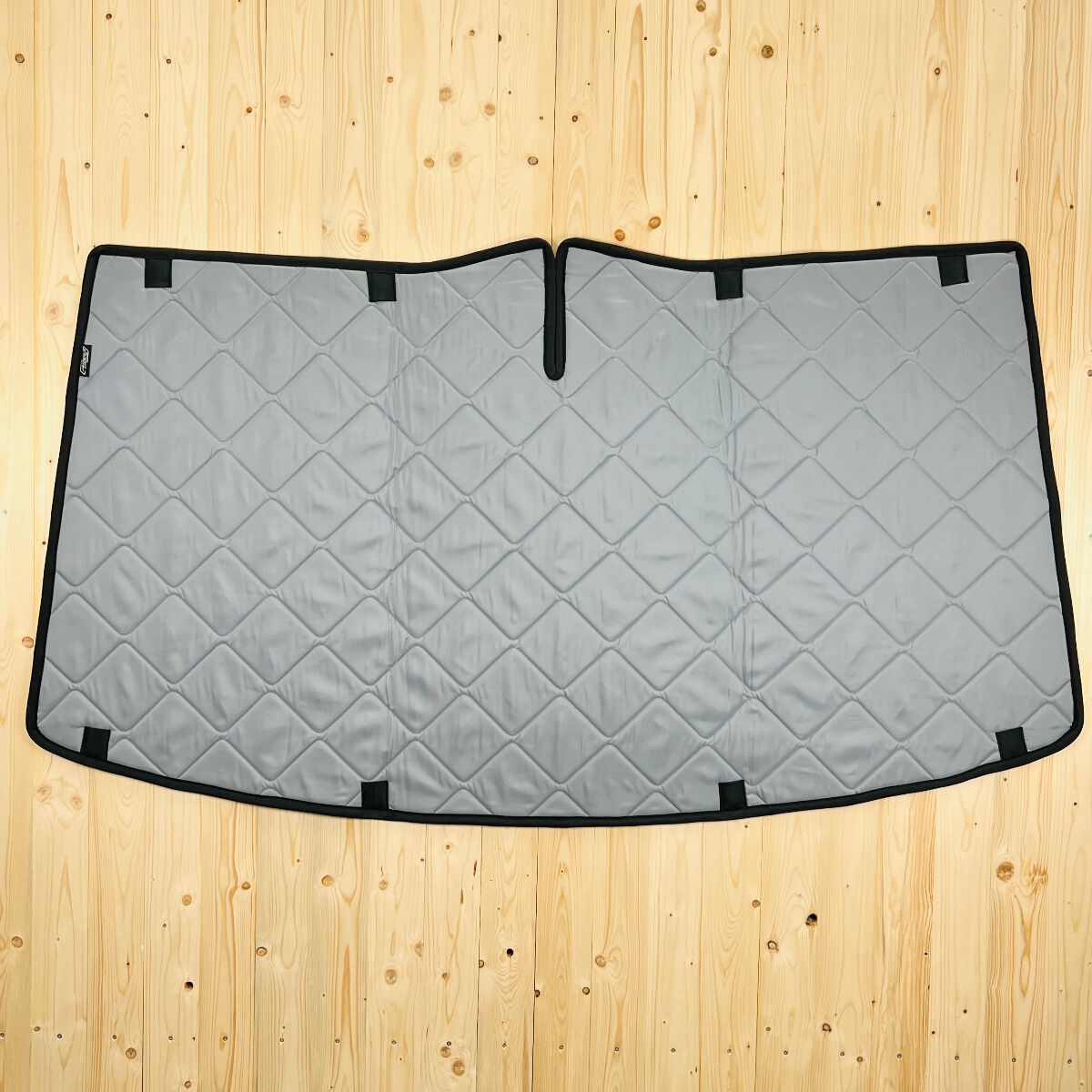 B-Ware: Magnet-Thermomatte VW T5/ T6/ T6.1 Windschutzscheibe mit Innenraum-Rückspiegel [Stone (Grau)/ Schwarz]