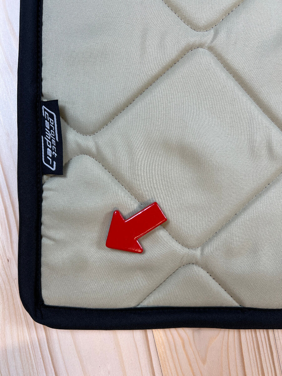 B-Ware: Magnet-Thermomatte Mercedes V-Klasse, Vito Seitenscheibe Mitte Fahrerseite mit Schiebefenster verkleidet [Sand (beige)/ Schwarz]