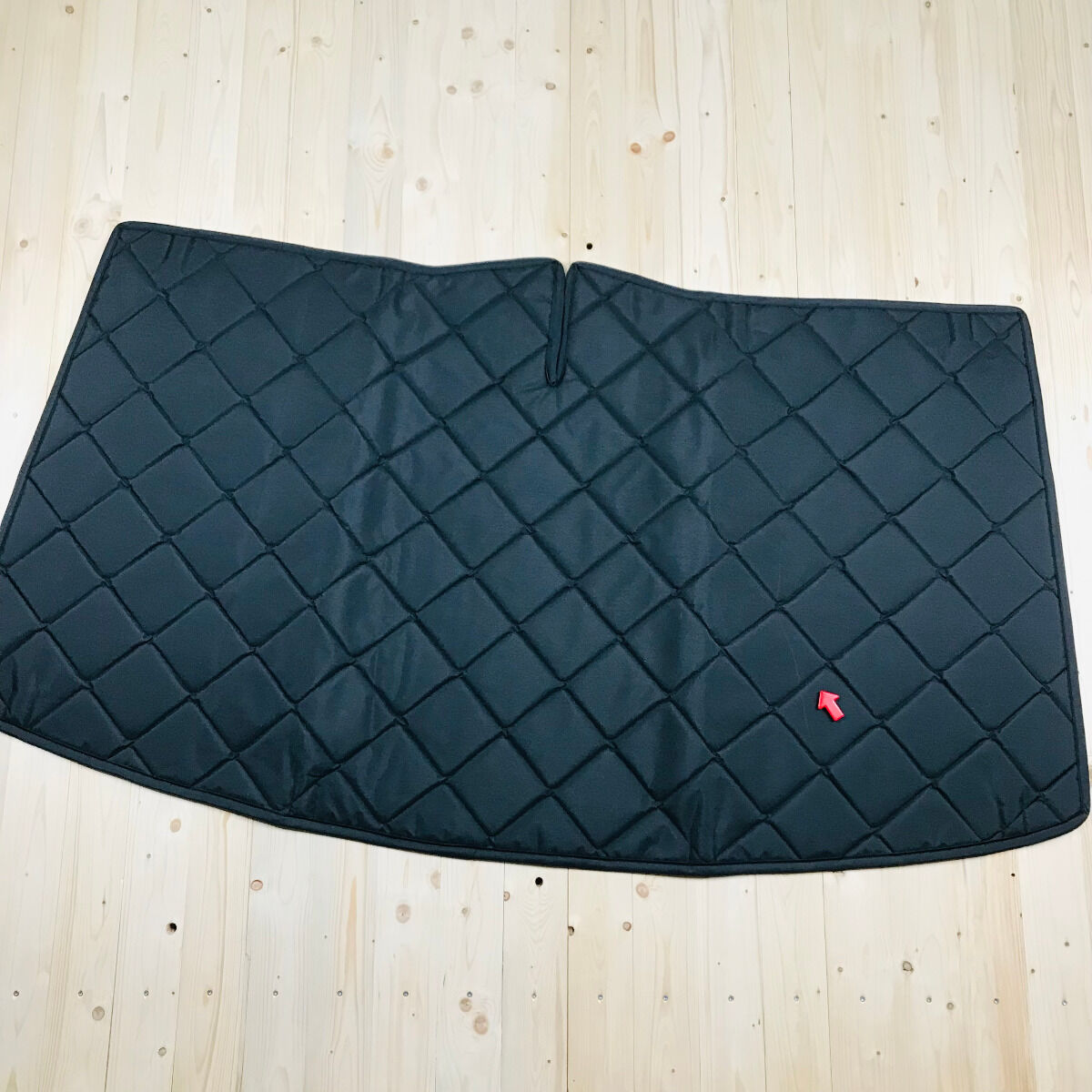 B-Ware: Magnet-Thermomatte VW T5 // T6 // T6.1 Windschutzscheibe mit Innenraum-Rückspiegel [Drive Dressy Grey/ Schwarz]