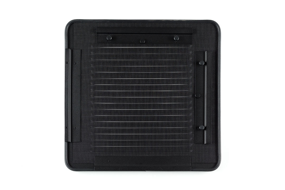 Lüftungsgitter Lüftungsbleche Frischlüfter Schiebefenster VW T6 Fahrerseite Innenansicht