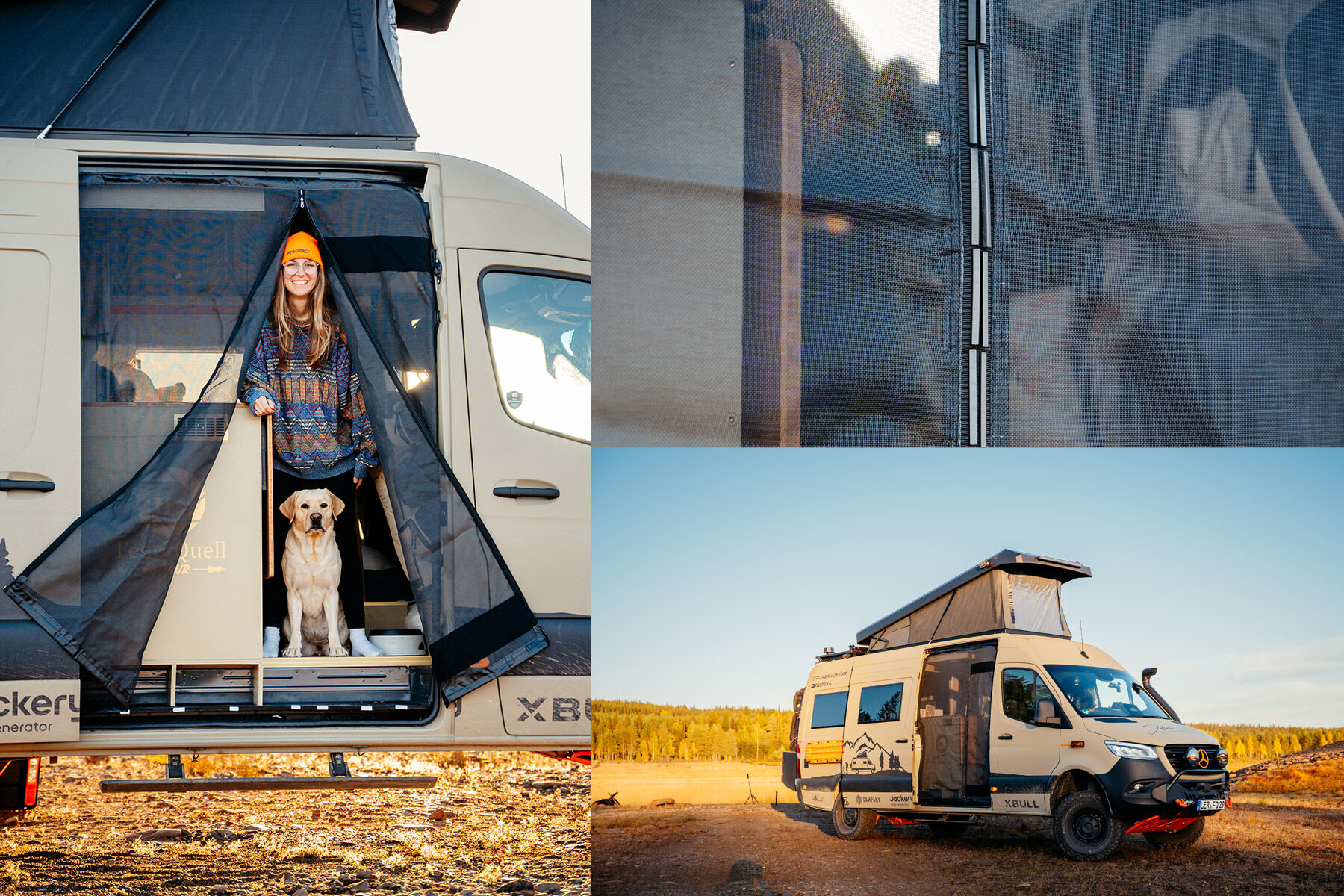 Magnet-Moskitonetz für Mercedes Benz Sprinter 907, 910 (2018-2025) Schiebetür Beifahrerseite