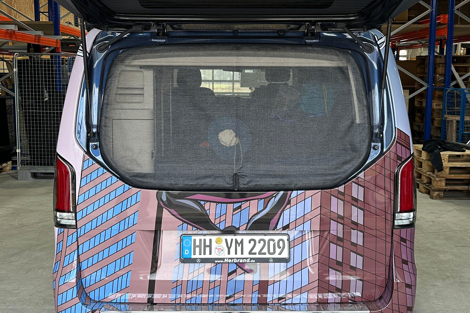 Magnet-Moskitonetz Mercedes V-Klasse, Vito (W447) Heckscheibe separat öffnend