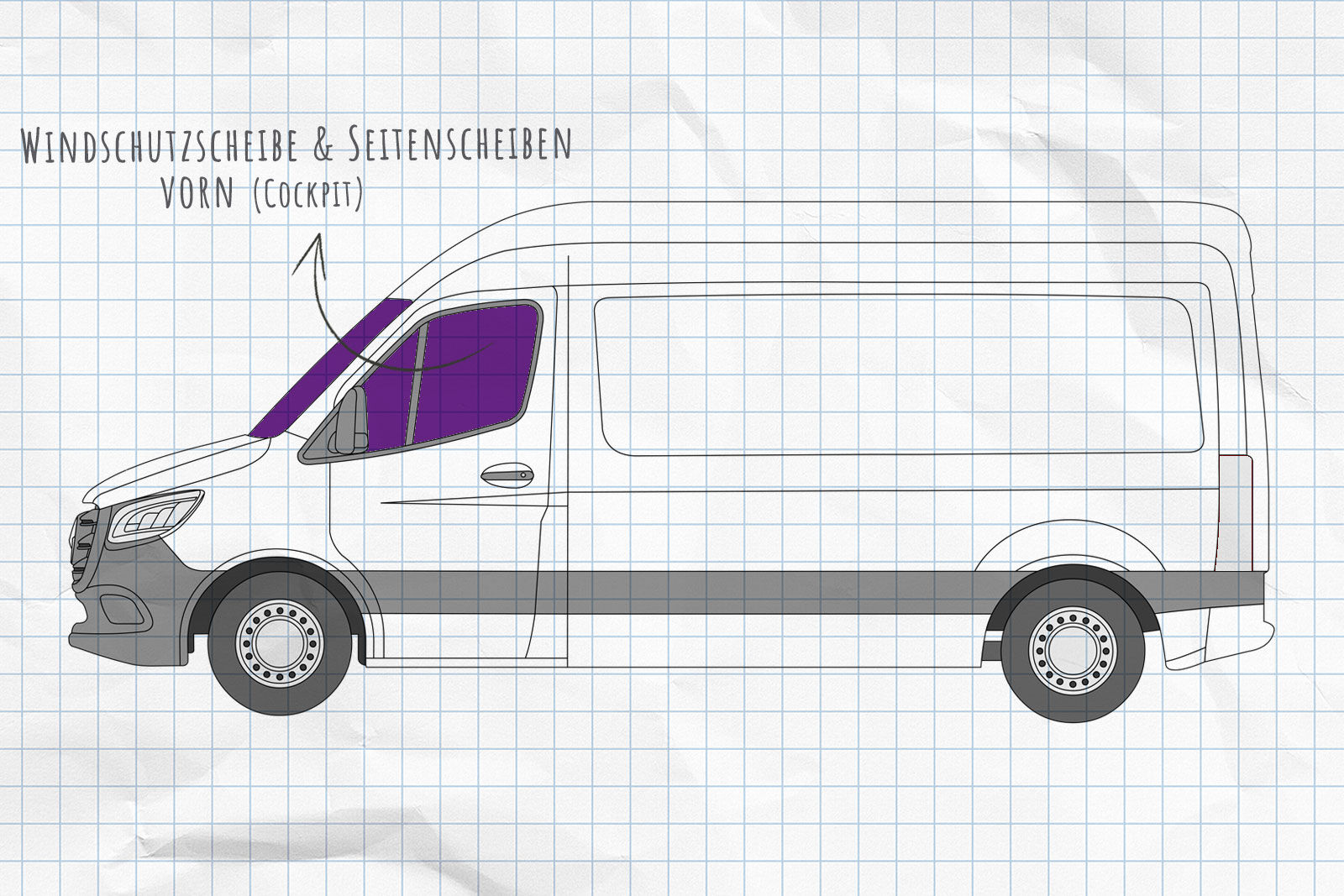 Magnet-AUSSENISOLIERUNG Mercedes Sprinter 907 (2018-heute)