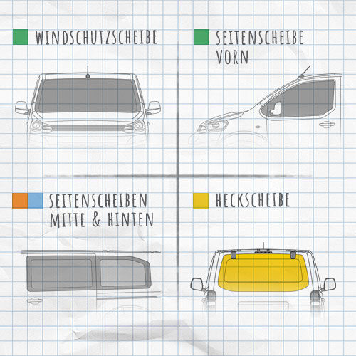 Magnet-Thermomatte KIA PV5 Heckscheibe verkleidet (Passenger)