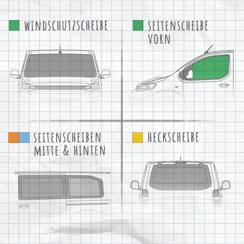 Magnet-Außenisolierung VW T6 Fahrerhaus komplett