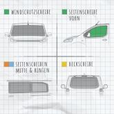 Magnet-Thermomatte Peugeot Boxer, Fiat Ducato u. Citroen Jumper (1994-2006) Seitenscheibe Cockpit Fahrerseite mit Klappnaht für Lüftungsgitter