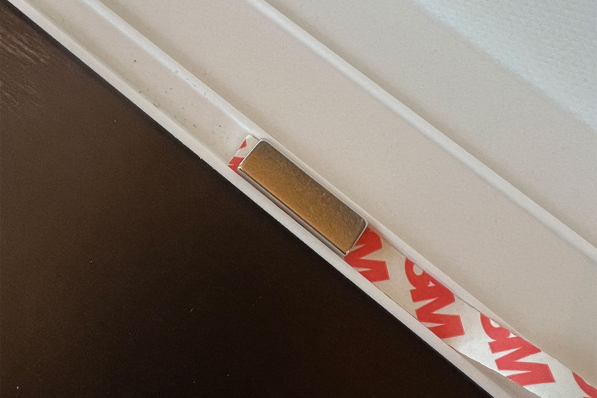 Magnet (Neodym, N35) für Maxxfan Dachlüfter, vernickelt, 40 x 7 x 3 mm