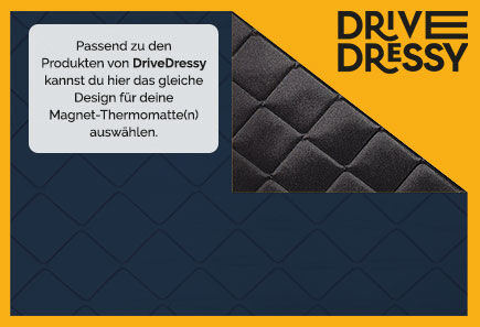 Lagerware: Magnet-Thermomatten VW T3  Cockpit-Set [Drive Dressy Misty Mountains Blue  / Schwarz]