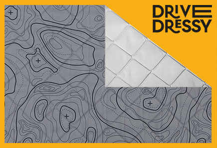 Lagerware: Magnet-Thermomatten Mercedes Sprinter 3 (fast) Komplettset hintere Seitenscheiben fehlen [DriveDressy Wild Lines Grey /Lichtgrau]