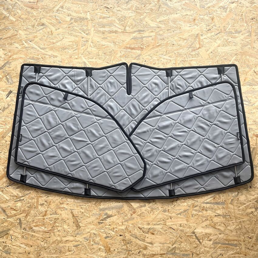 Lagerware: Magnet-Thermomatten VW T5 Cockpit-Set [Stone (Grau) / Schwarz]