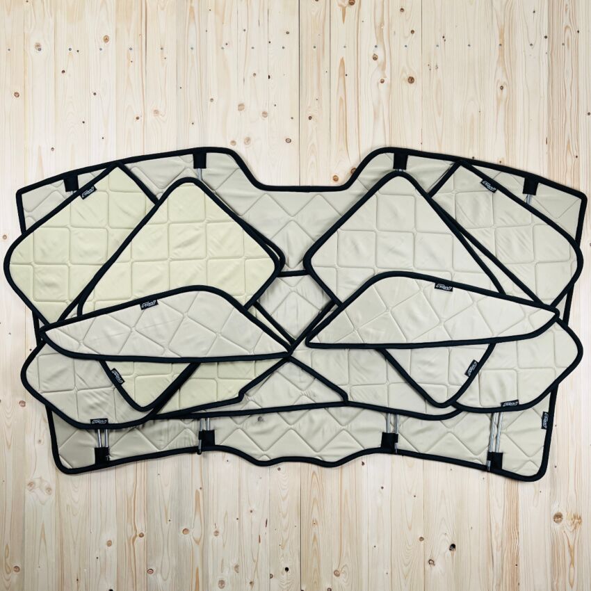 Lagerware: Magnet-Thermomatten VW ID. Buzz (People-Mover) Komplett-Set [SAND (Beige) /Schwarz]