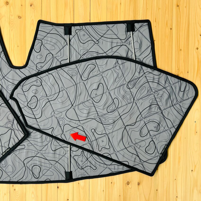 Lagerware: Magnet-Thermomatte VW T6.1 Cockpit-Set [DriveDressy Wild lines Grey / Schwarz]