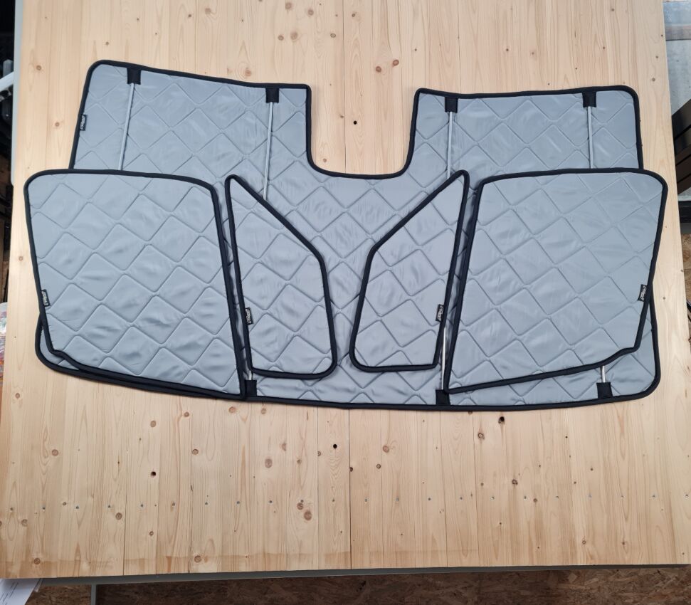 Lagerware: Magnet-Thermomatten  Mercedes Sprinter 3 Cockpit- Set MIT REMIS und breitem Gehäuse [stone (grau) / Schwarz]