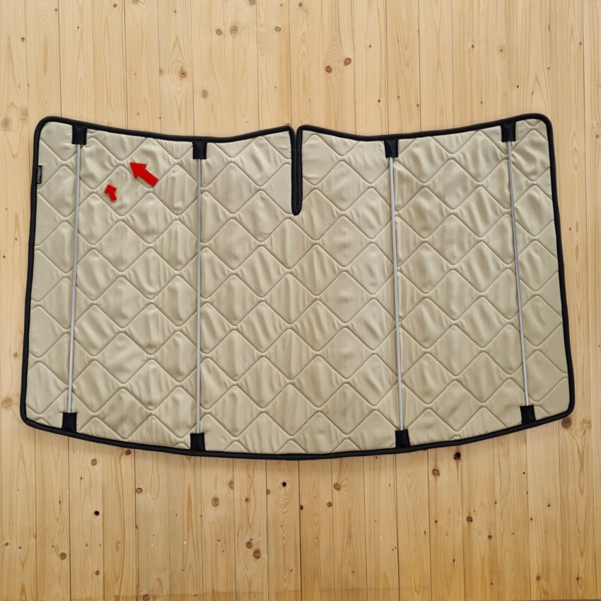 B-Ware: Magnet-Thermomatte Mercedes V-Klasse W447 (2014-heute) Windschutzscheibe Sand (beige) / Schwarz