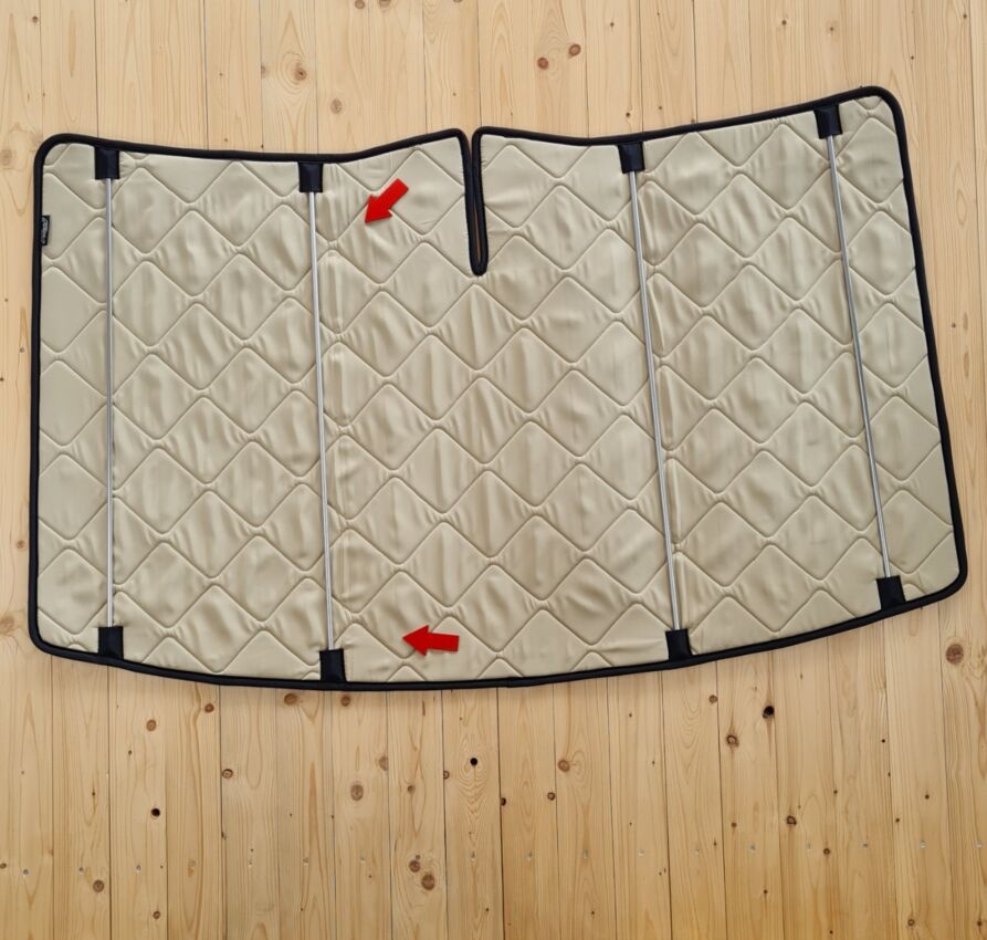 B-Ware: Magnet-Thermomatte Mercedes V-Klasse W447 (2014-heute) Windschutzscheibe Sand (beige) / Schwarz