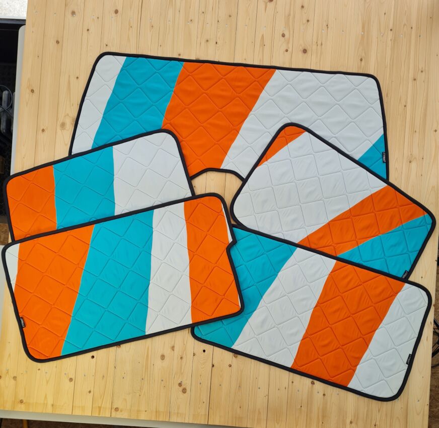 Lagerware: Magnet-Thermomatten VW T6.1 Wohnraum-Set [Sunbeam COAST/ Schwarz]