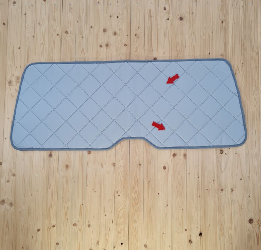 B-Ware: Magnet-Thermomatte VW T6, T61 Heckscheibe mit Scheibenwischer [Stone (Grau) / Lichtgrau]