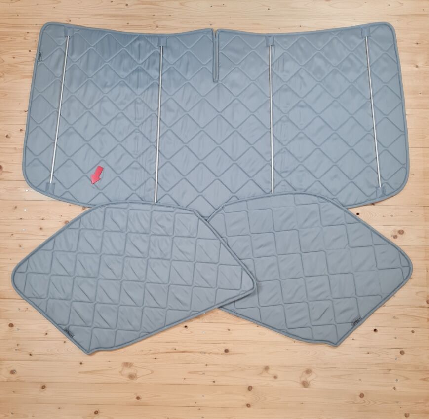 Lagerware: Magnet-Thermomatte Renault Master, Opel Movano, Nissan NV400 Cockpit-Set [stone grau / Schwarz]