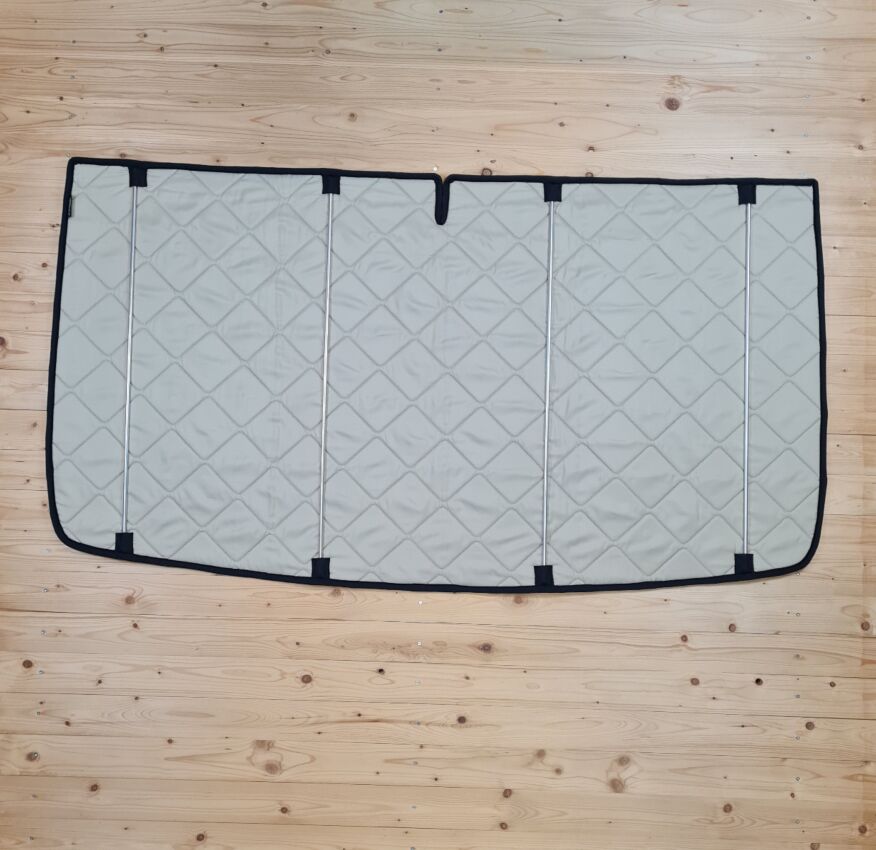 B-Ware: Magnet-Thermomatte Fiat Ducato, Peugeot Boxer u. Citroen Jumper Windschutzscheibe ohne Innenraum-Rückspiegel mit REMIS [sand (beige) / Schwarz]