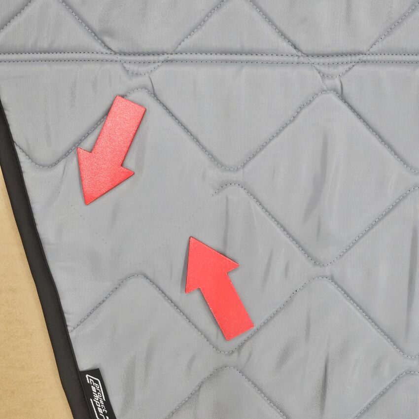 B-Ware: Magnet-Thermomatte Mercedes-Benz Sprinter 3 Seitenscheibe Cockpit Fahrerseite mit Klappnaht für Lüftungsgitter [Stone (Grau) / Schwarz]