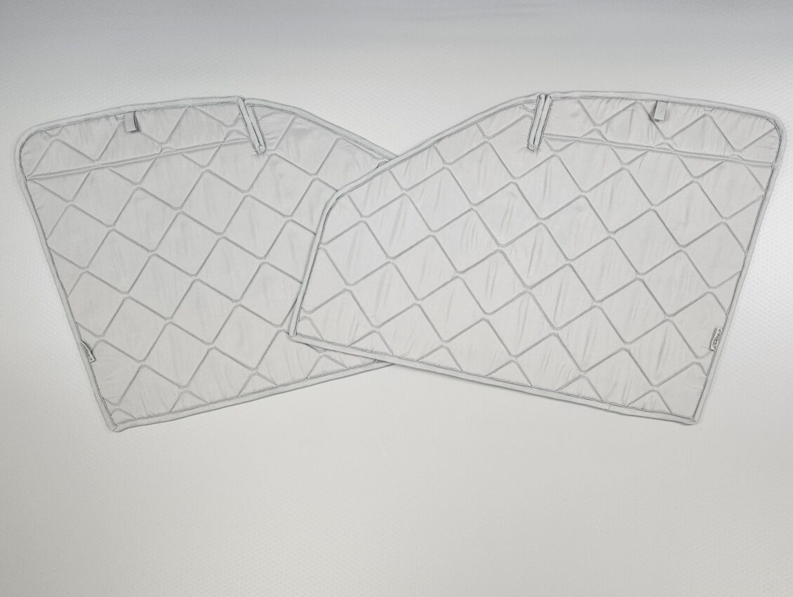 Lagerware:  Cockpitseitenscheibenset VW Crafter 2 mit Klappnaht für Lüftungsgitter [Stone grau / Lichtgrau]