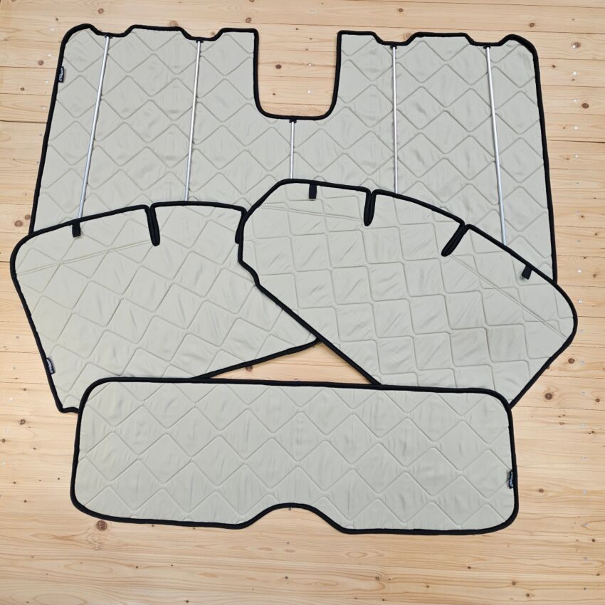 Lagerware: Magnet-Thermomatte Ford Transit Custom V710 fast Komplett-Set [Sand (beige)  / Schwarz]